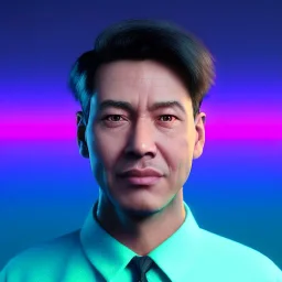 Vaporwave adult male