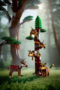 lego tree forest animals children