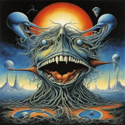 The look of terminal shock in your eyes things are really what they seem this is no bad dream, by Gerald Scarfe, by Jim Burns, by Emek, surreal mind-bending illustration, heavy dreamy colors, Pink Floyd aesthetics, cosmic drama, trippy album cover