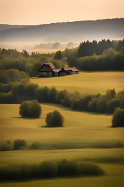 meadow on the edge of the forest. picture whitout buildings