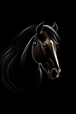 Horse, sound, studio, dark, logotipl