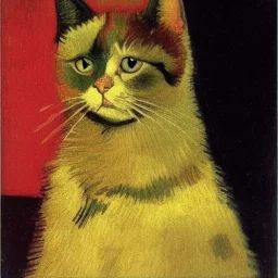 Portrait of a cat by Van Gogh