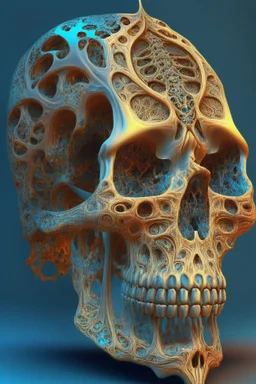 Skull liquid latex tanjore art fractal design zbrush --niji 5