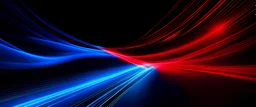 Abstract red light trail on blue background stock illustration