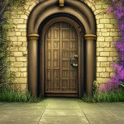 A magic door opening to a beautiful world , high quality, high details , hd, hyper realistic, magic style