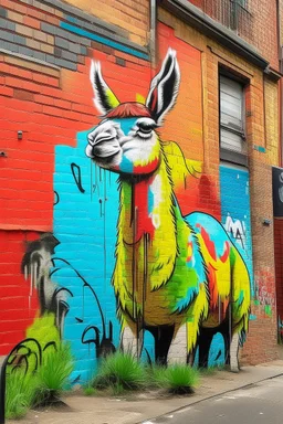 lama street art