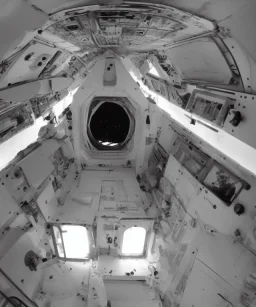 Inside a space ship