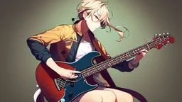 Cartoon playing guitar