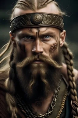 a guy that is very viking like, strong and big but he is blind