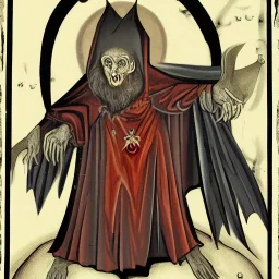 Russian Orthodox vampire bat with long arms