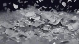 a photograph of silver confetti