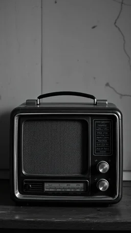 An old radio black and white picture