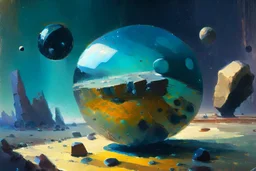 Exoplanet, stones, Lesser ury painting