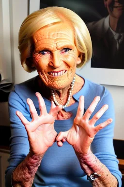 Mary Berry has big ugly hands and fingers like spiders