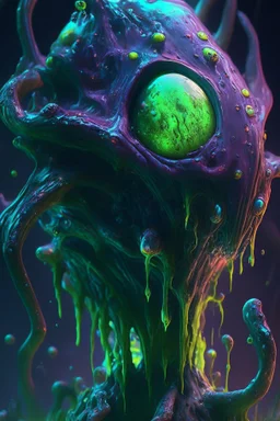 Slime alien,FHD, detailed matte painting, deep color, fantastical, intricate detail, splash screen, complementary colors, fantasy concept art, 32k resolution trending on Artstation Unreal Engine 5