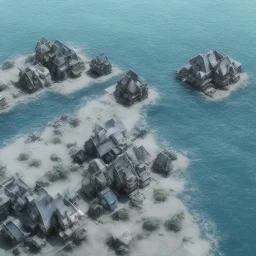 Houses under ocean