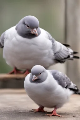 Chubby and cute pigeons