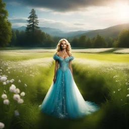 [Kristin Chenoweth in american gods] The air is crisp, infused with the scent of blooming flowers and the promise of new beginnings.In this awe-inspiring view, we witness Ostara, resplendent in her ethereal form, standing amidst a lush meadow. The grass beneath her bare feet shivers. From the smallest blades of grass to the towering trees, each living entity joins in this symphony of praise for the Earth. The flowers burst forth in vibrant colors, their petals unfurling like delicate brushstroke