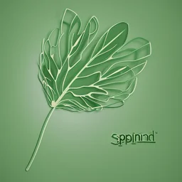 i want you to generate a logo for a new company named "SpiniLeaf" or Spinny Leaf. Something resembeling a spinning leaf, no words, HQ, digital art