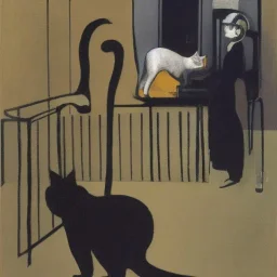 the cat travels on the Neuilly-sur-Seine by Duchamp