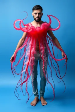 a man with jellyfish tentacles instead of legs