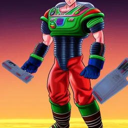 Martian man hunter in dragon ball z style