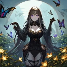 Skulls Queen,butterflies,Dryadwildflower,