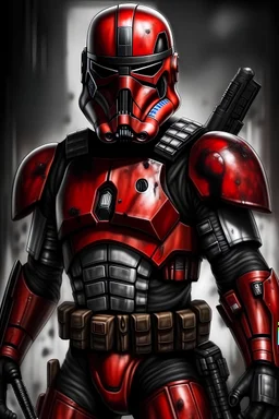 Star Wars Clonetrooper in a Deadpool style armor
