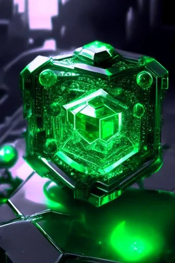 give me a small quantum nano future machine ring with emerald