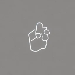 a simple logo of an hand with thumb up, line, flat, vector icon