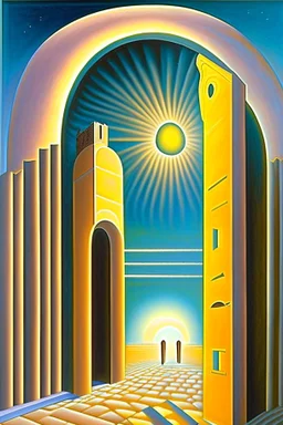 portal to another universe by artist "Evgeni Gordiets", by artist "Giorgio de Chirico",sunstreaks