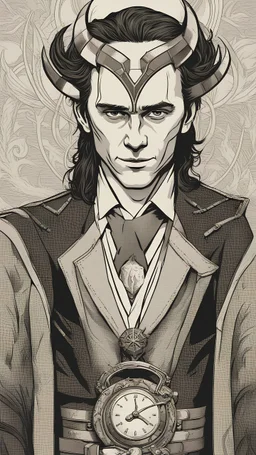 Loki from the TV series Loki the second season became the god of time,cool art black