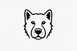 create a dog icon vector on white background