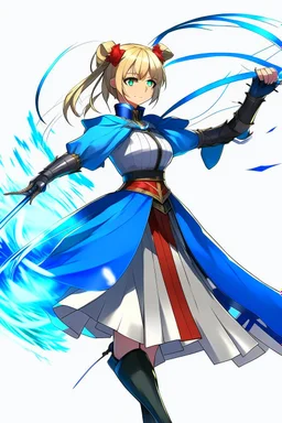 Saber from fate's stay night with angle wings render 4k high resolution full body