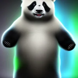 A male humanoid/furry panda with mint fur color that can use ice rainbow superpowers