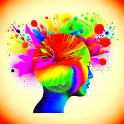 A mind with a variety of colorful thoughts .