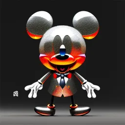 swarovski, zombie "mickey mouse" figurine, intricate, photorealistic,