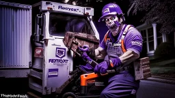 fedex driver with chainsaw horror movie