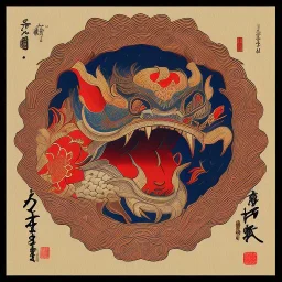  brand logo, Ukiyo-e japanese art