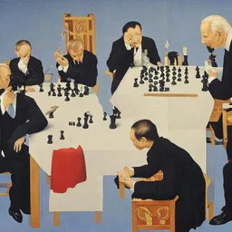 Putin, President Xi Of China And Joe Biden Play Chess With A Pigeon,Ufo,Complex Surgical Instruments,A Newborn Boy,Minimalism,Painting By ,Rene Magritte,Lucian Freud,Adrian Ghenie,Michelangelo,Salvador Dali,Pablo Picasso