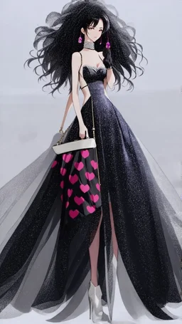 lady in fashion clothing anime sureal