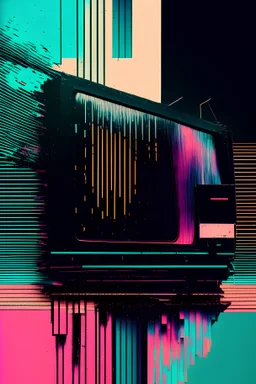 abstract vhs glitch art