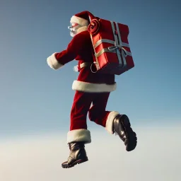 Jet pack fly santa, octane render, 8k, --ar 1:1