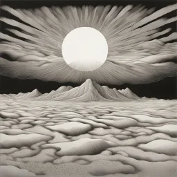 Above silhouette of a distant desert city the sky above is a surreal big fingerprint, detailed silverpoint ink illustration, fascinating sense of strange, fingerprint pattern.