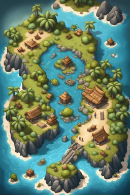 island map top down view