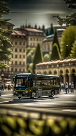 lexbussen til charlottenberg med busssjåfør fra sparta, shot on Hasselblad h6d-400c, zeiss prime lens, bokeh like f/0.8, tilt-shift lens 8k, high detail, smooth render, down-light, unreal engine, prize winning