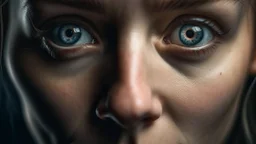 Emotive close-up focusing on magnetic eyes, deep and captivating gaze directed directly at the observer, facial expression conveying intense connection, lips shaping words, soft light enhancing the depth of the gaze, close and personal atmosphere, contemporary portrait style