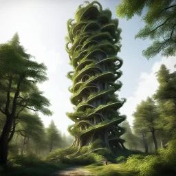 The vegetal beast towers above you—an amalgamation of ancient wood and living energy, its form shifting almost imperceptibly as it moves. From your vantage point, the creature resembles a twisted, organic skyscraper covered in luminescent growths that pulse in perfect unison with the surrounding forest. Massive "limbs" extend from its central core, branching like old-growth trees, each supporting secondary growths that end in those probing filaments.