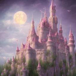 castle pink Magic dream world