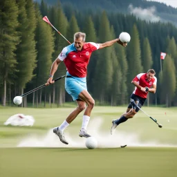 Biathlon of golf and football